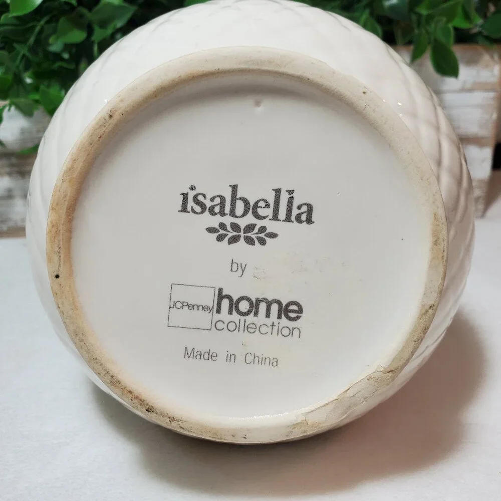 Isabella By JCPenney Home Collection Small Ivory Canister With Lid & Seal